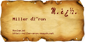 Miller Áron névjegykártya